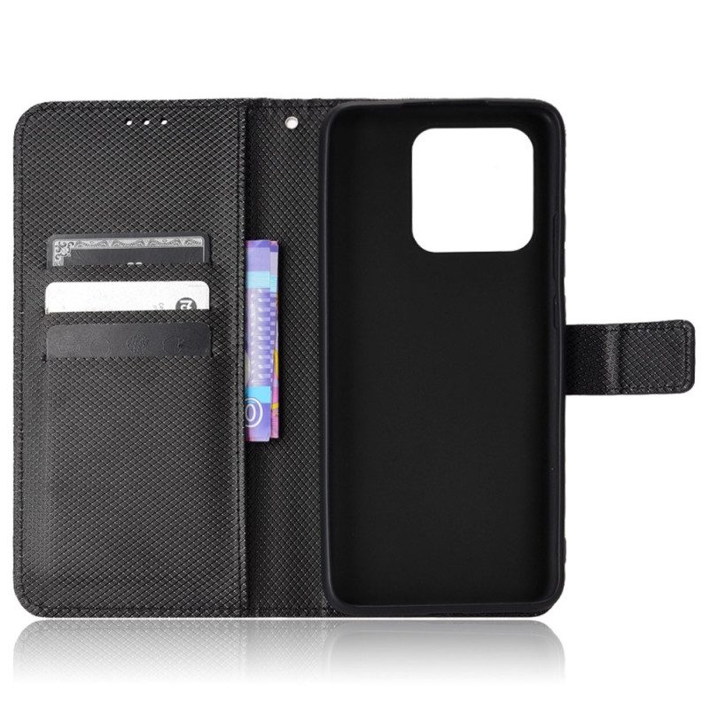 Flip Case voor Xiaomi Redmi 10C Met Ketting Stijlvol Imitatieleer Met Bandjes