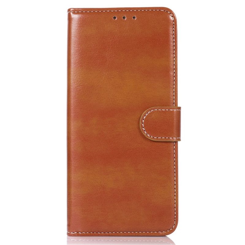 Folio-hoesje voor Xiaomi Redmi 10C Couture-leereffect