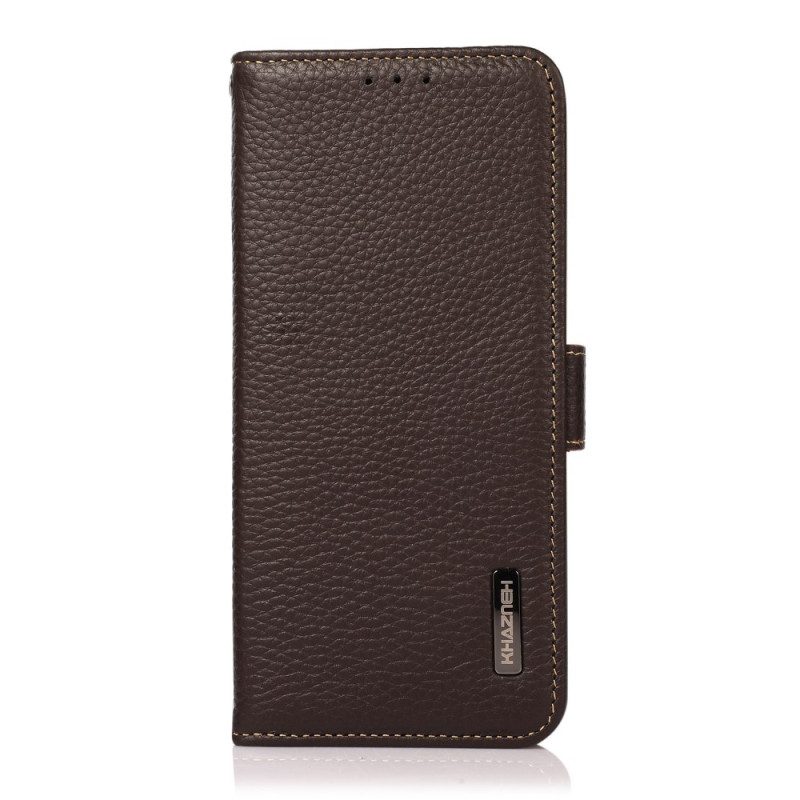 Folio-hoesje voor Xiaomi Redmi 10C Lychee Leer Khazneh Rfid