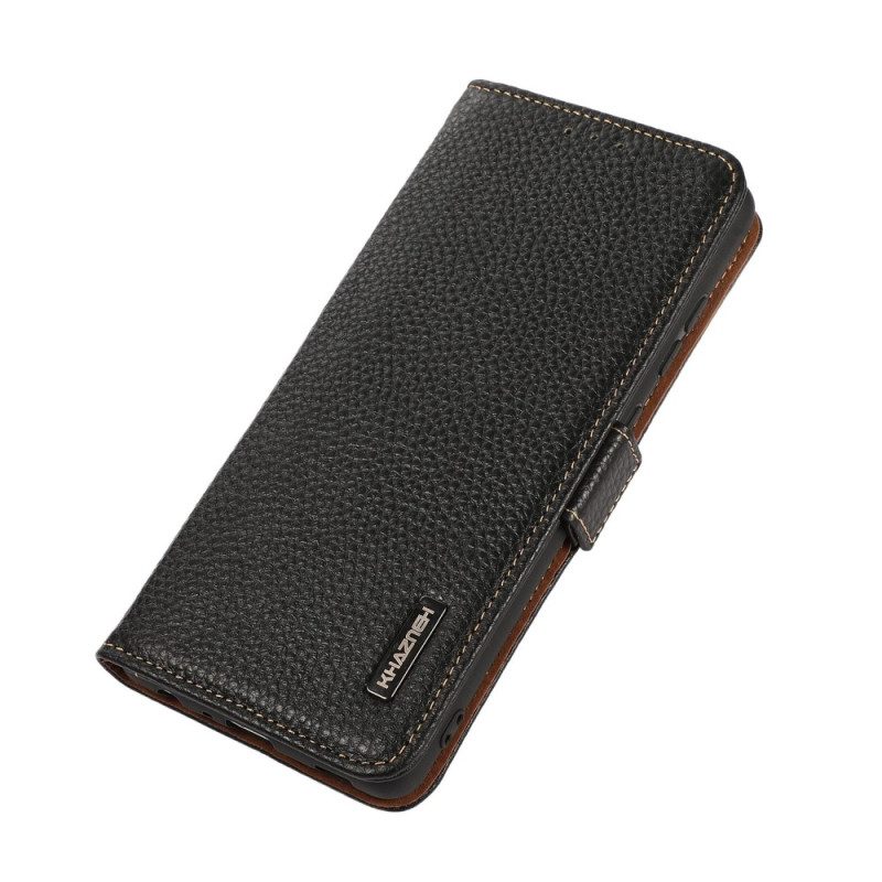 Folio-hoesje voor Xiaomi Redmi 10C Lychee Leer Khazneh Rfid