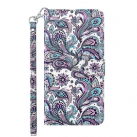 Folio-hoesje voor Xiaomi Redmi 10C Met Ketting Paisley-patroon Met Bandjes