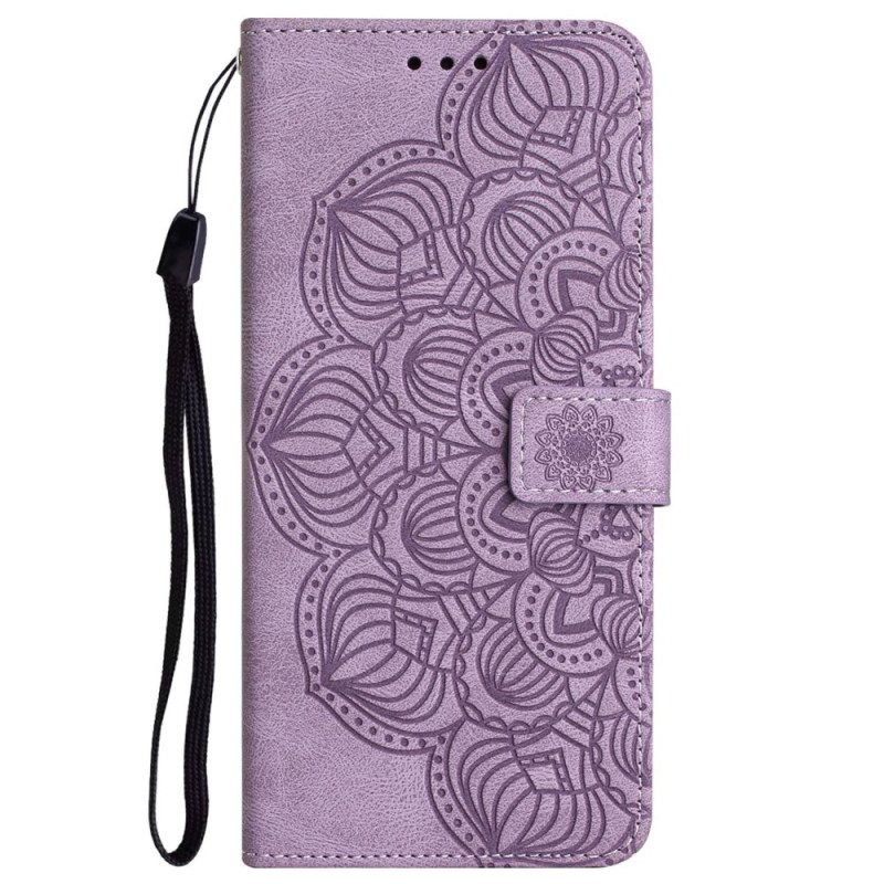 Folio-hoesje voor Xiaomi Redmi 10C Met Ketting Strakke Mandala