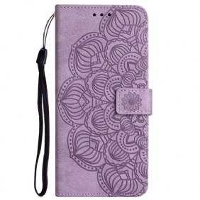 Folio-hoesje voor Xiaomi Redmi 10C Met Ketting Strakke Mandala