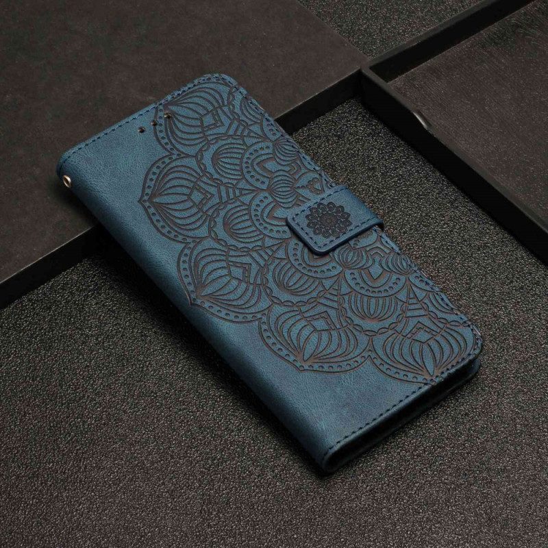 Folio-hoesje voor Xiaomi Redmi 10C Met Ketting Strakke Mandala