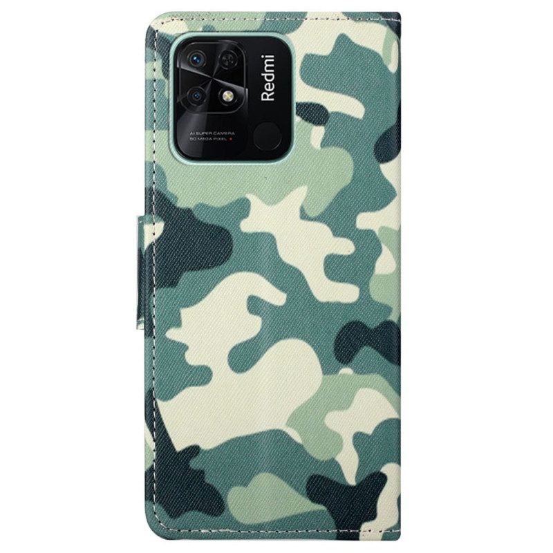 Folio-hoesje voor Xiaomi Redmi 10C Militaire Camouflage