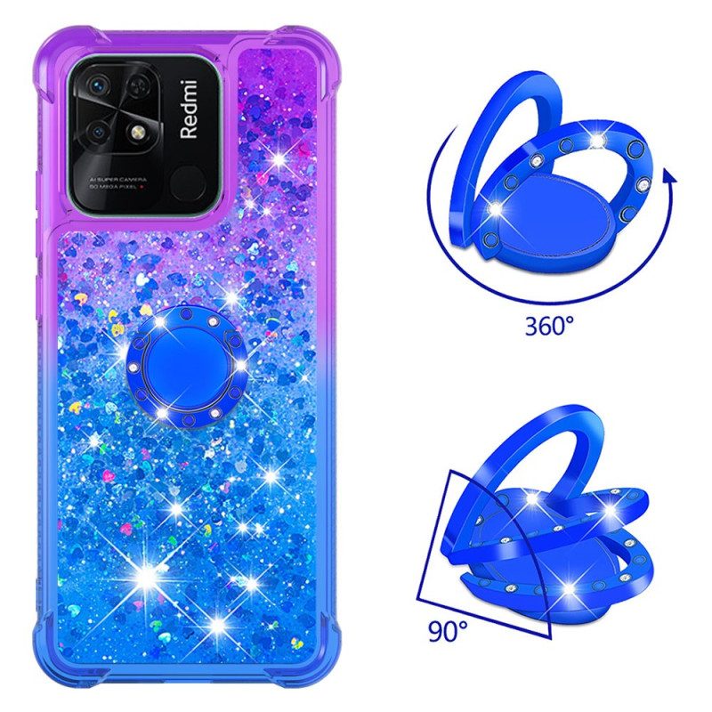 Hoesje voor Xiaomi Redmi 10C Glitter Ringbeugel