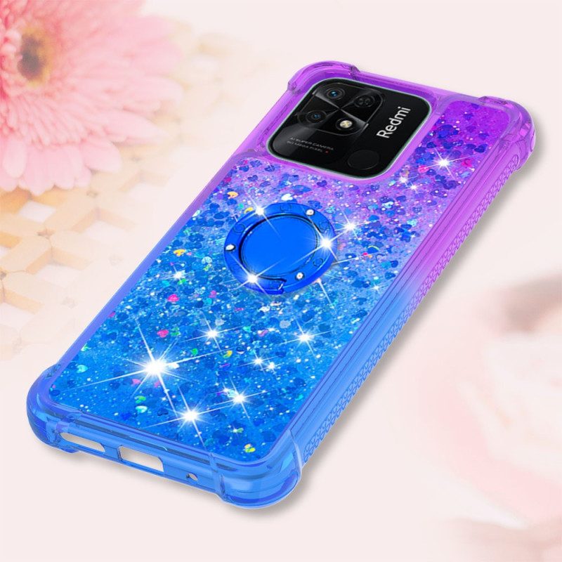 Hoesje voor Xiaomi Redmi 10C Glitter Ringbeugel