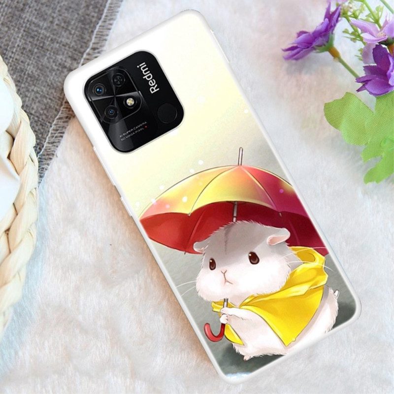 Hoesje voor Xiaomi Redmi 10C Hamster In De Regen