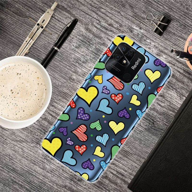 Hoesje voor Xiaomi Redmi 10C Naadloze Harten