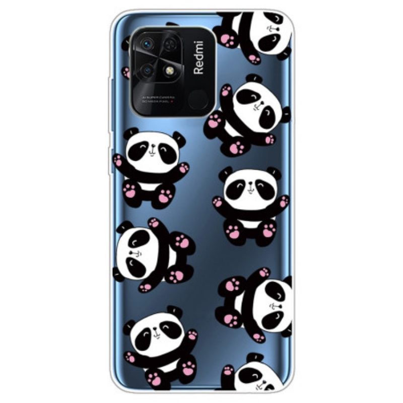 Hoesje voor Xiaomi Redmi 10C Naadloze Meerdere Panda's