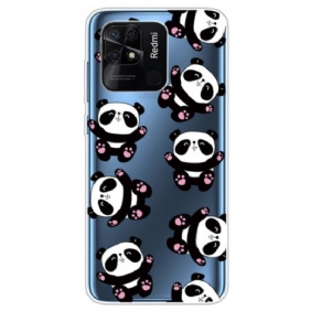 Hoesje voor Xiaomi Redmi 10C Naadloze Meerdere Panda's