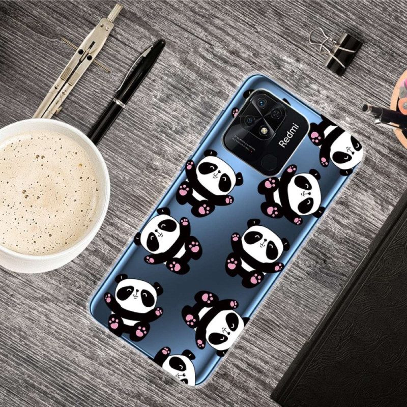 Hoesje voor Xiaomi Redmi 10C Naadloze Meerdere Panda's