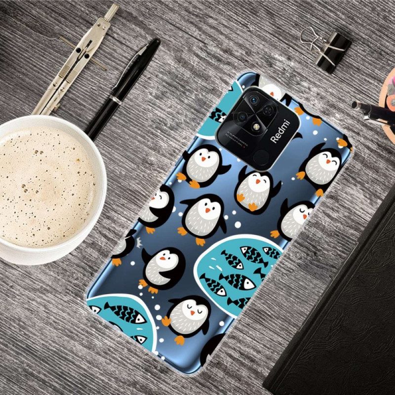 Hoesje voor Xiaomi Redmi 10C Naadloze Pinguïns