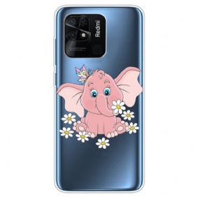 Hoesje voor Xiaomi Redmi 10C Naadloze Roze Olifant