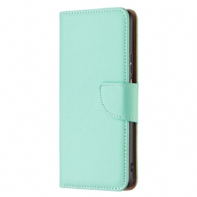 Leren Hoesje voor Xiaomi Redmi 10C Lychee Schuine Sluiting