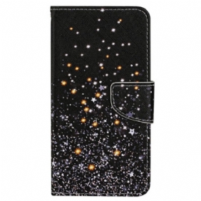 Leren Hoesje voor Xiaomi Redmi 10C Met Ketting Glittereffect Met Bandjes