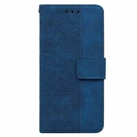 Leren Hoesje voor Xiaomi Redmi 10C Met Ketting Patroon Met Bandjes