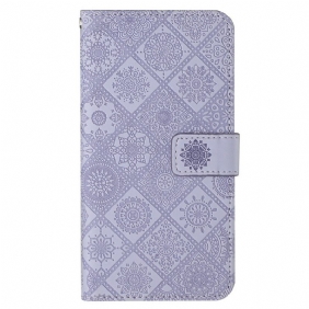 Leren Hoesje voor Xiaomi Redmi 10C Tapijt Patroon