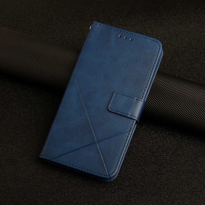 Leren Hoesje voor Xiaomi Redmi 10C X Design Geo Lederen Stijl