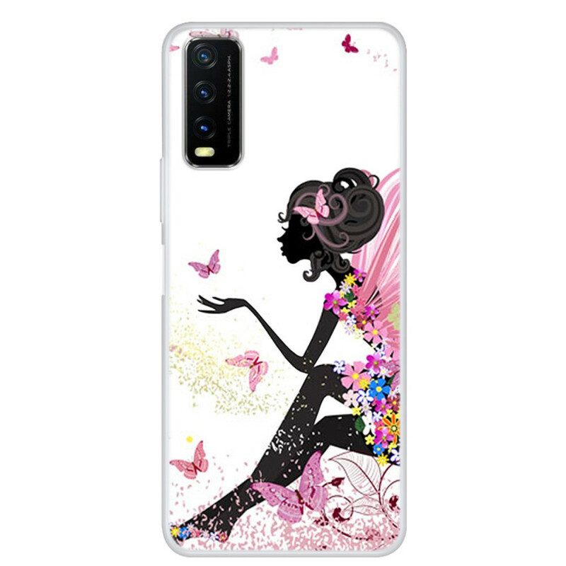 Telefoonhoesje voor Vivo Y20s Vlinder Dame