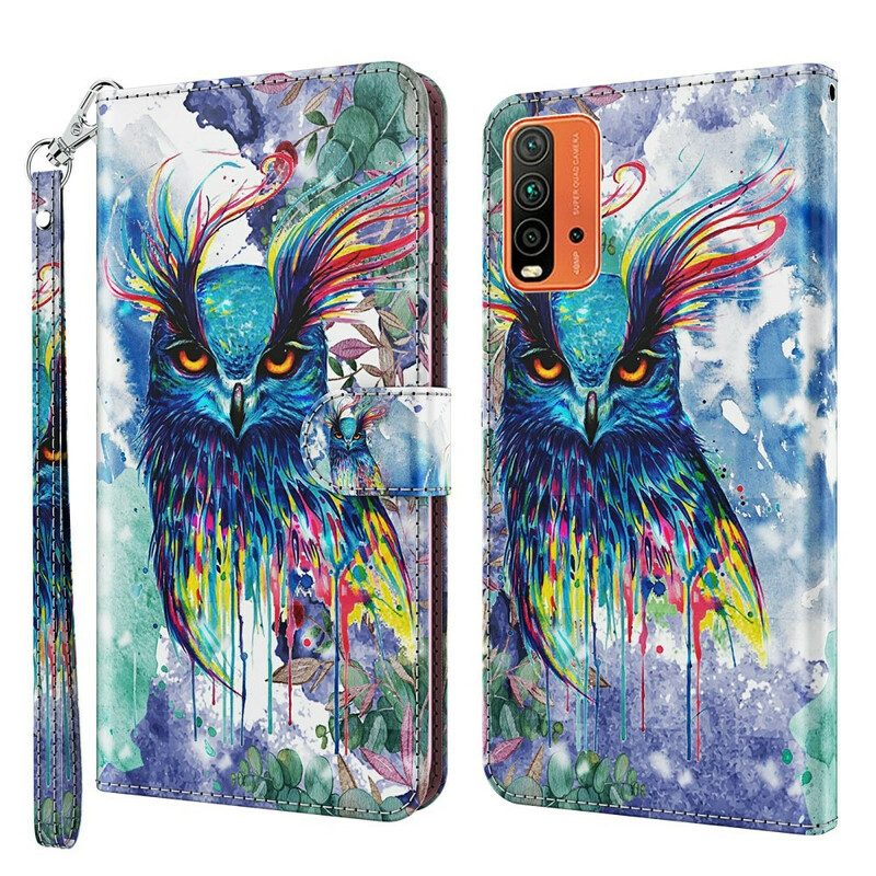 Folio-hoesje voor Xiaomi Redmi 9T Aquarel Vogel