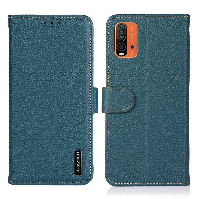 Folio-hoesje voor Xiaomi Redmi 9T Khazneh Lychee Leer