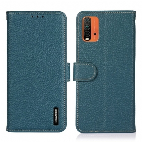 Folio-hoesje voor Xiaomi Redmi 9T Khazneh Lychee Leer