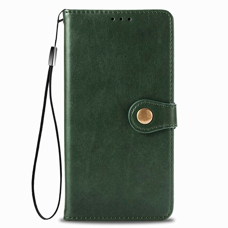 Folio-hoesje voor Xiaomi Redmi 9T Kunstleer En Vintage Sluiting