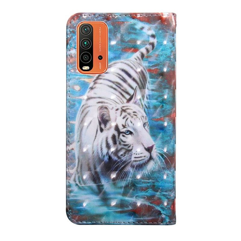 Folio-hoesje voor Xiaomi Redmi 9T Tijger In Het Water