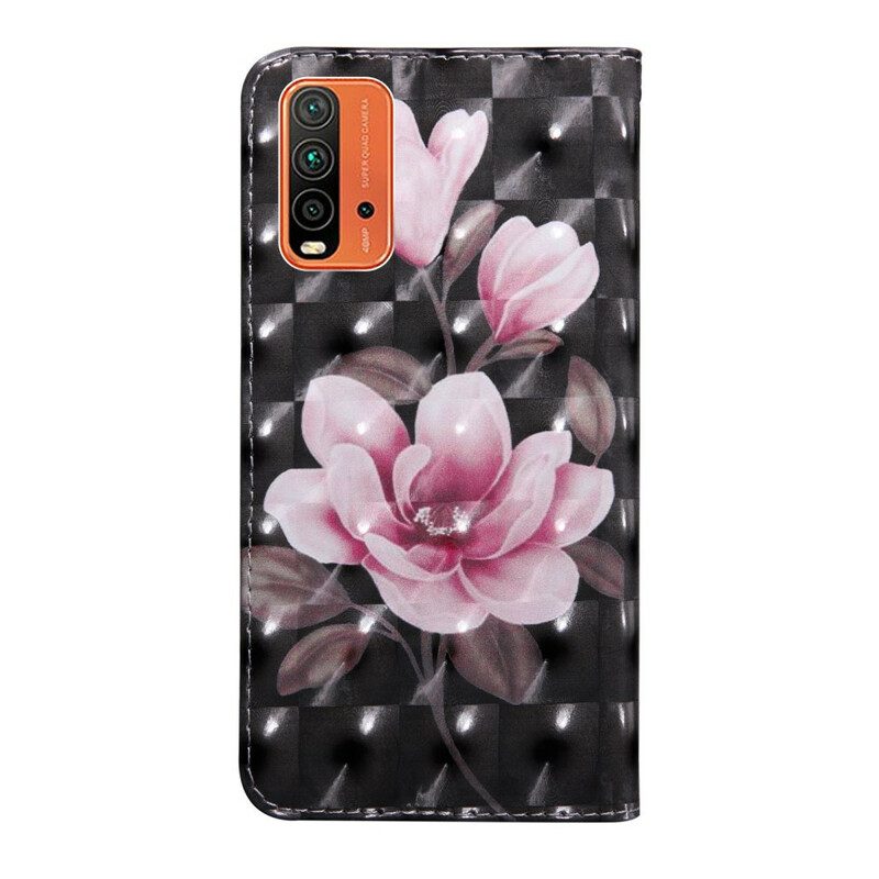 Leren Hoesje voor Xiaomi Redmi 9T Bloesem Bloemen