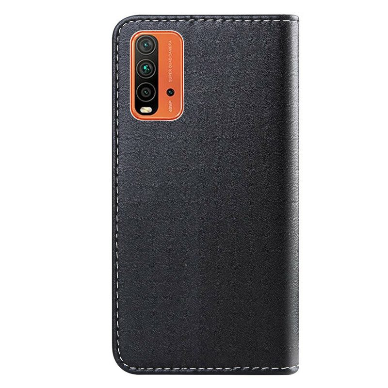 Leren Hoesje voor Xiaomi Redmi 9T Driekleurig Leereffect