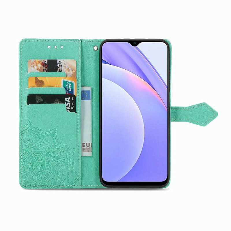 Leren Hoesje voor Xiaomi Redmi 9T Mandala Middeleeuwen