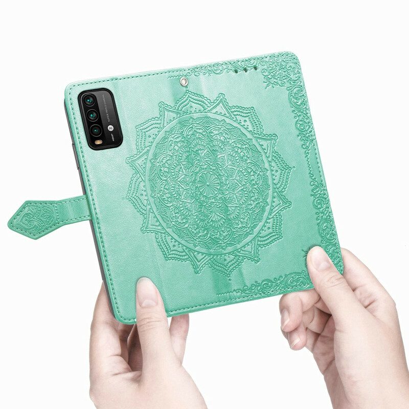 Leren Hoesje voor Xiaomi Redmi 9T Mandala Middeleeuwen