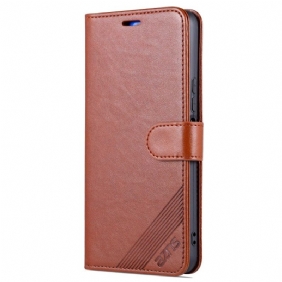 Folio-hoesje voor Vivo Y35 Azns Ledereffect