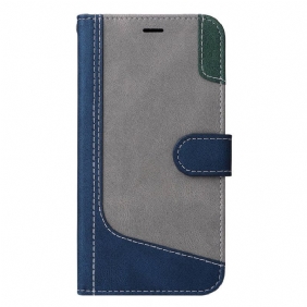 Folio-hoesje voor Vivo Y35 Met Ketting Driekleurige Riem