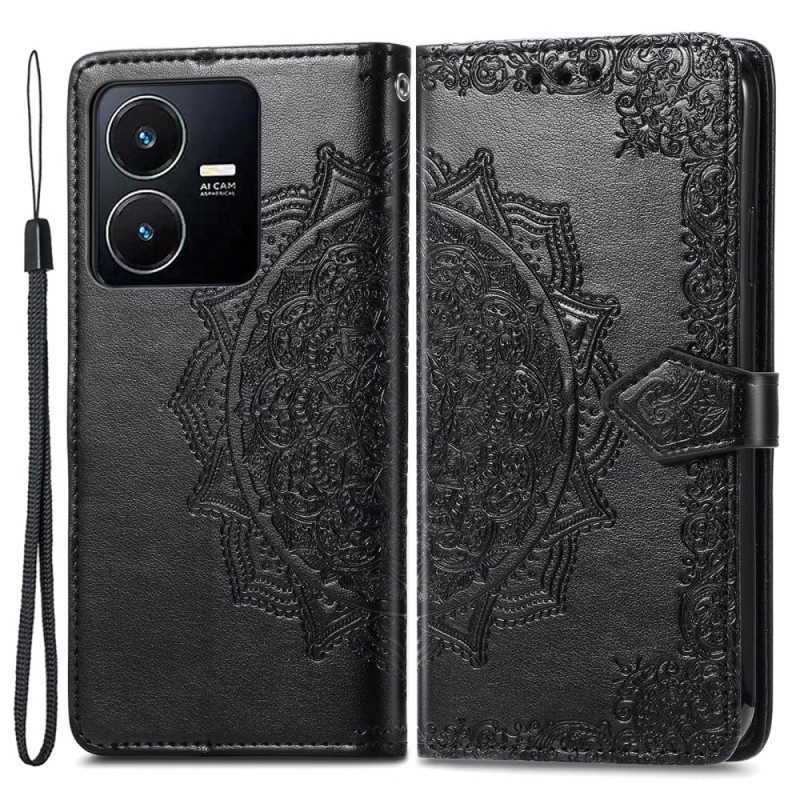 Leren Hoesje voor Vivo Y35 Barok-mandala