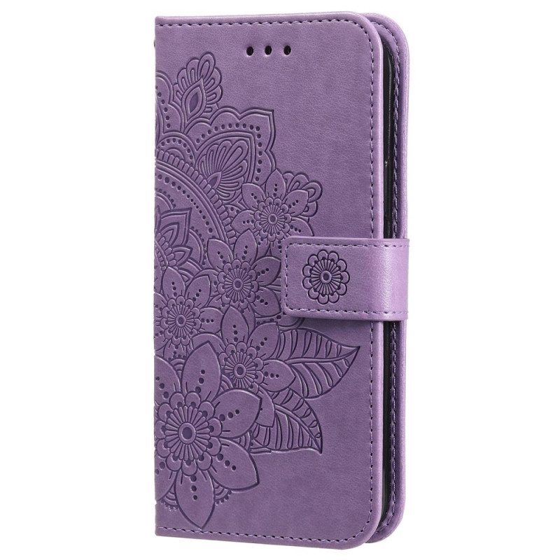 Leren Hoesje voor Vivo Y35 Met Ketting Strakke Mandala