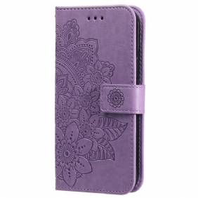 Leren Hoesje voor Vivo Y35 Met Ketting Strakke Mandala