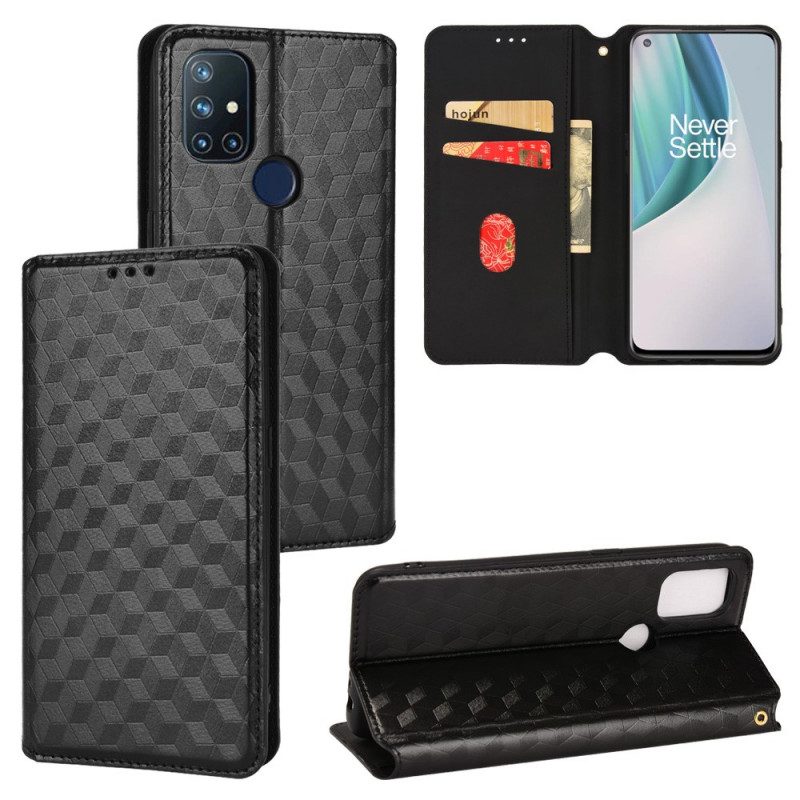 Bescherming Hoesje voor OnePlus Nord N10 Folio-hoesje Diamant Leereffect