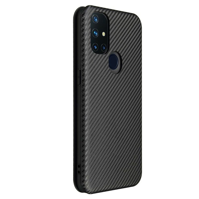 Bescherming Hoesje voor OnePlus Nord N10 Folio-hoesje Koolstofvezel