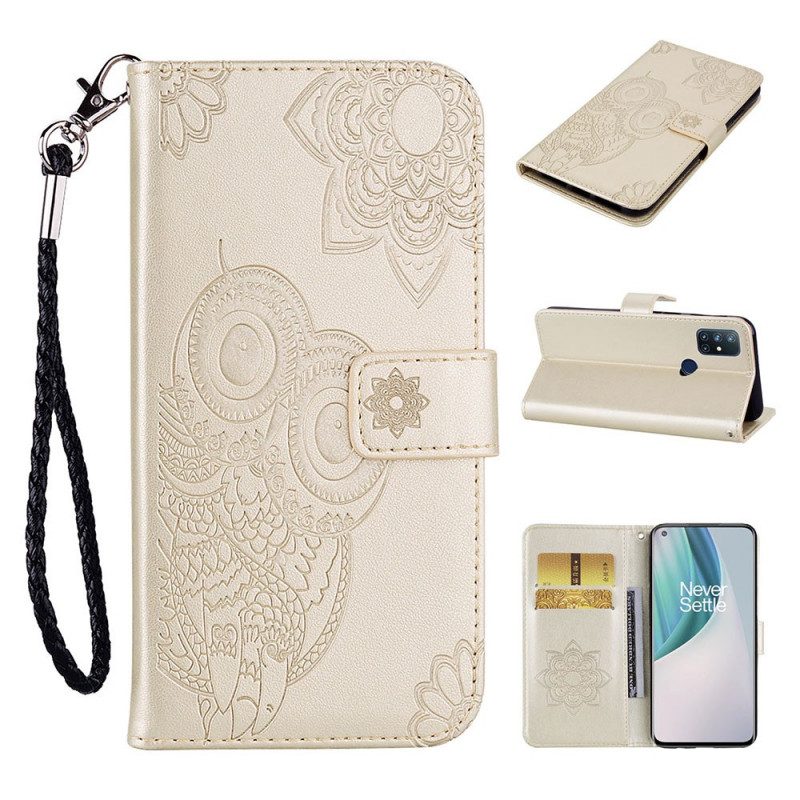 Flip Case voor OnePlus Nord N10 Uil Mandala En Charme