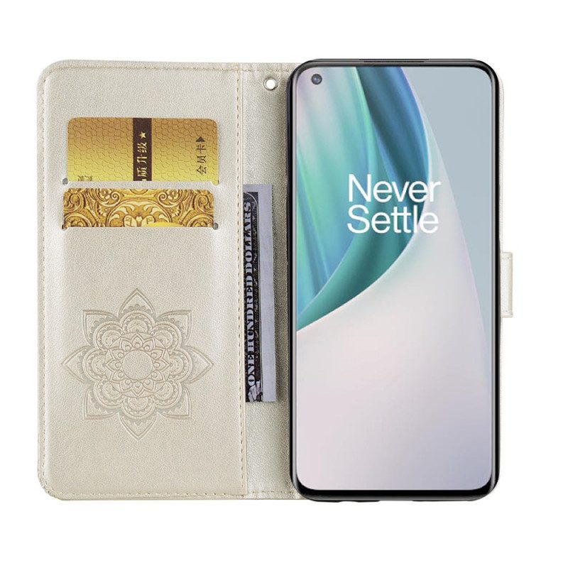 Flip Case voor OnePlus Nord N10 Uil Mandala En Charme