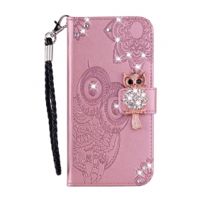 Flip Case voor OnePlus Nord N10 Uil Mandala En Charme