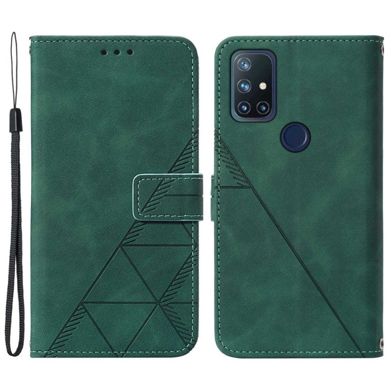 Folio-hoesje voor OnePlus Nord N10 Piramide Leereffect