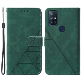 Folio-hoesje voor OnePlus Nord N10 Piramide Leereffect