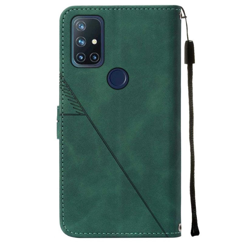 Folio-hoesje voor OnePlus Nord N10 Piramide Leereffect