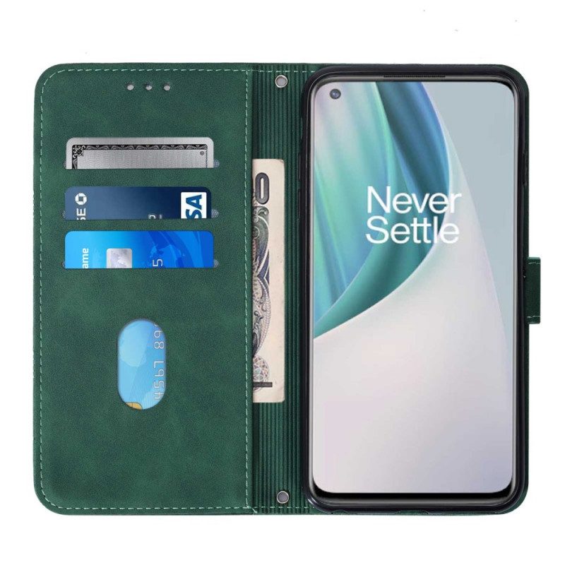 Folio-hoesje voor OnePlus Nord N10 Piramide Leereffect