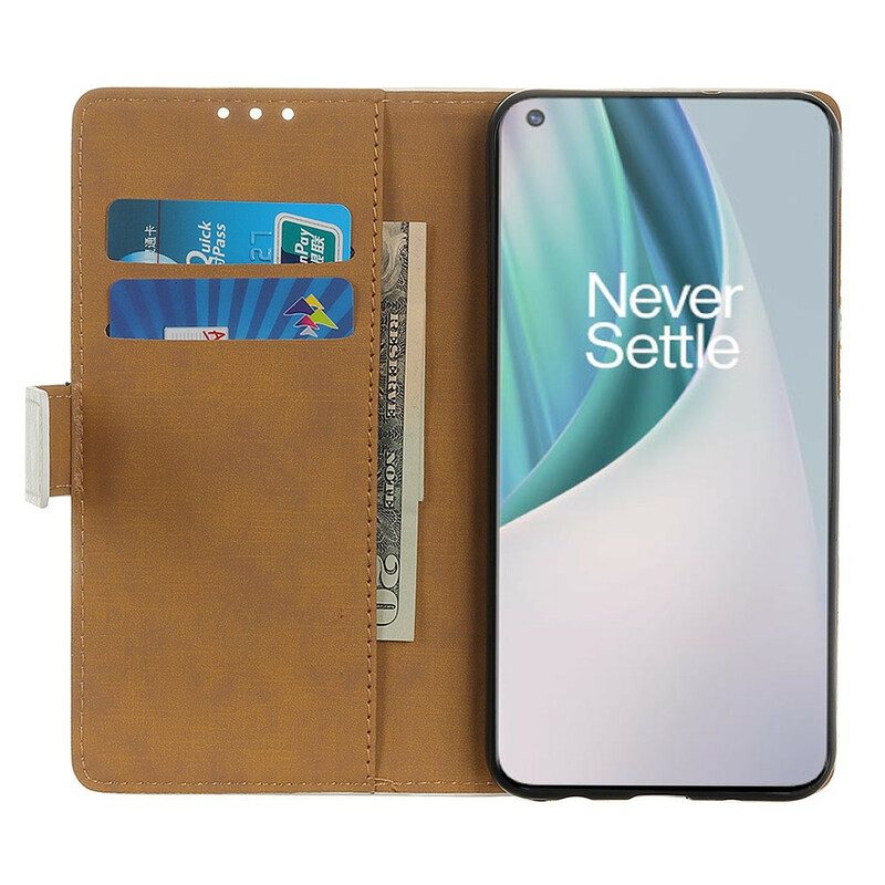 Folio-hoesje voor OnePlus Nord N10 Woeste Tijger