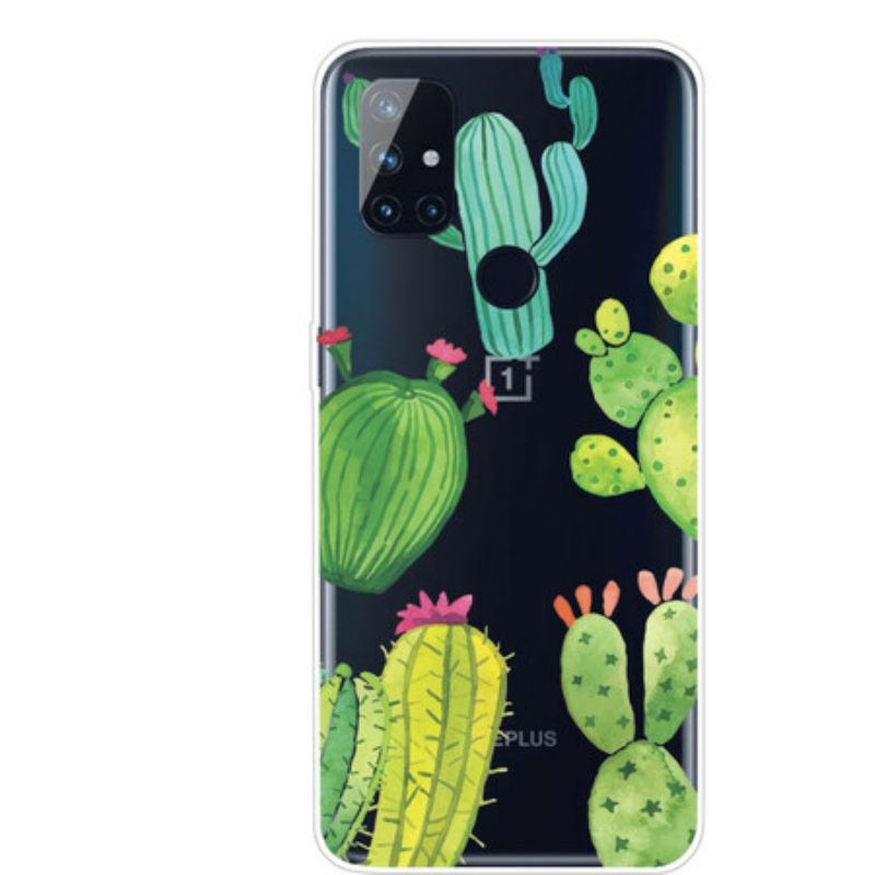 Hoesje voor OnePlus Nord N10 Aquarel Cactussen