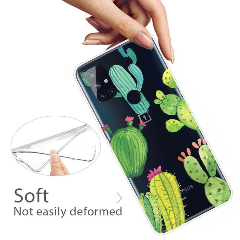 Hoesje voor OnePlus Nord N10 Aquarel Cactussen